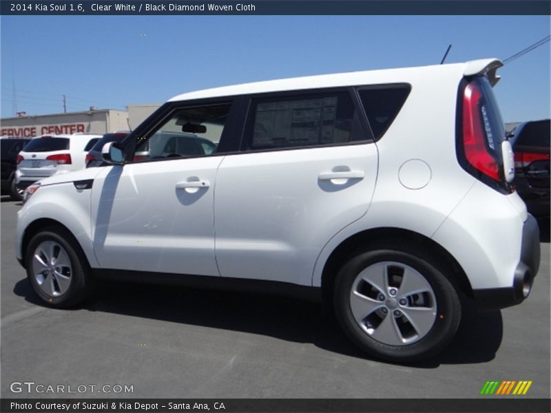 Clear White / Black Diamond Woven Cloth 2014 Kia Soul 1.6