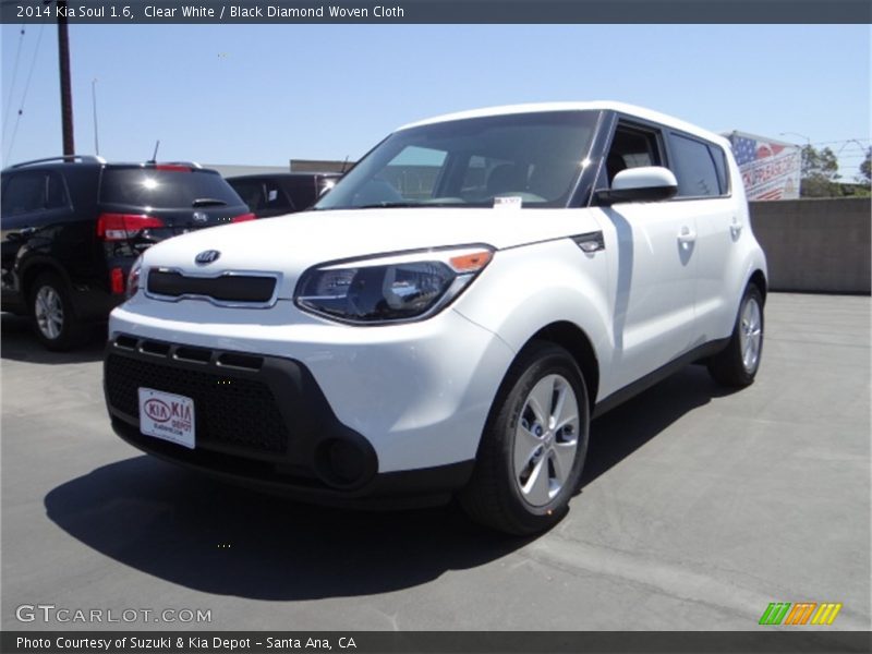 Clear White / Black Diamond Woven Cloth 2014 Kia Soul 1.6