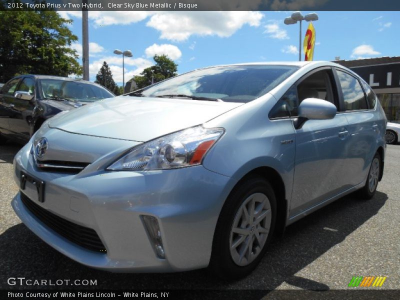 Clear Sky Blue Metallic / Bisque 2012 Toyota Prius v Two Hybrid