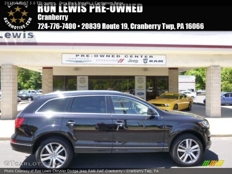 Orca Black Metallic / Cardamom Beige 2013 Audi Q7 3.0 TDI quattro