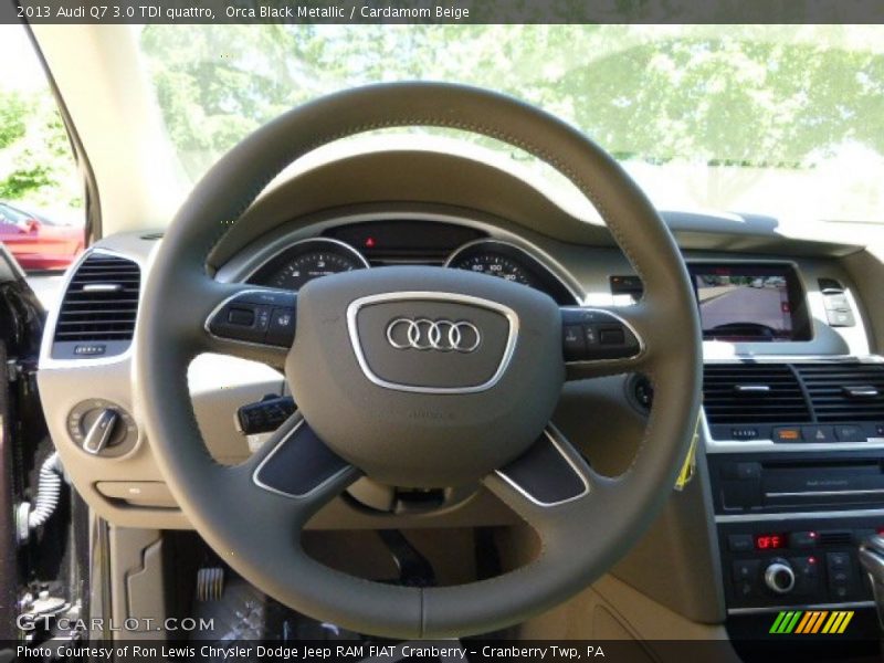 Orca Black Metallic / Cardamom Beige 2013 Audi Q7 3.0 TDI quattro