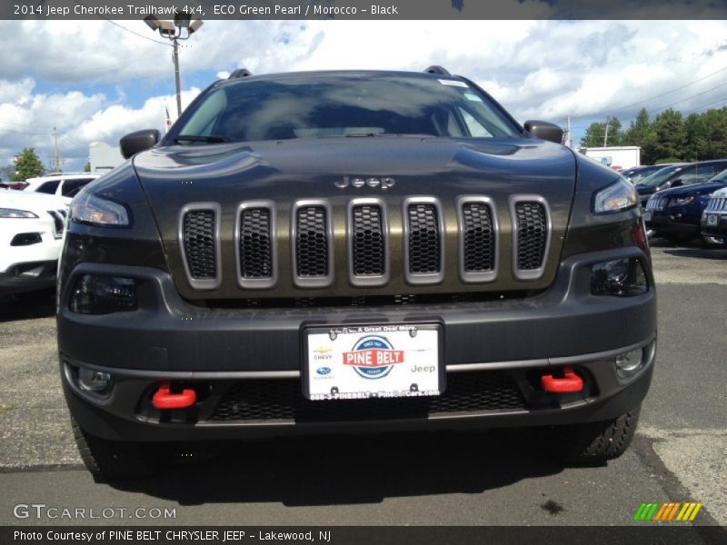 ECO Green Pearl / Morocco - Black 2014 Jeep Cherokee Trailhawk 4x4