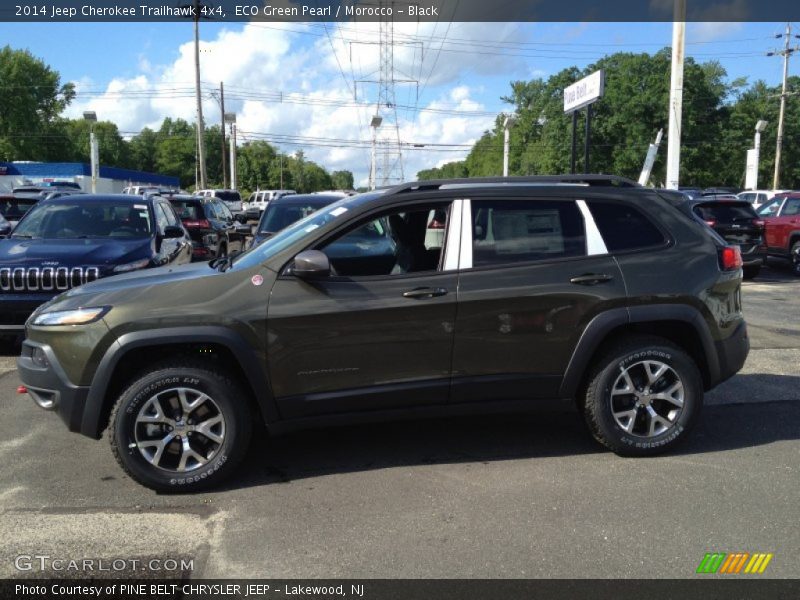 ECO Green Pearl / Morocco - Black 2014 Jeep Cherokee Trailhawk 4x4