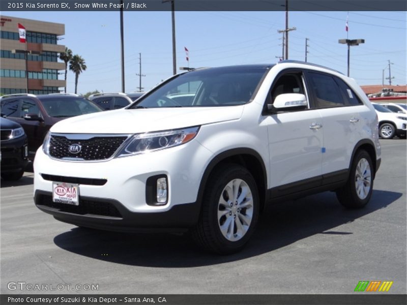 Snow White Pearl / Black 2015 Kia Sorento EX