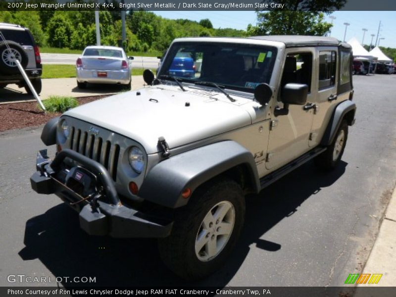 Bright Silver Metallic / Dark Slate Gray/Medium Slate Gray 2007 Jeep Wrangler Unlimited X 4x4