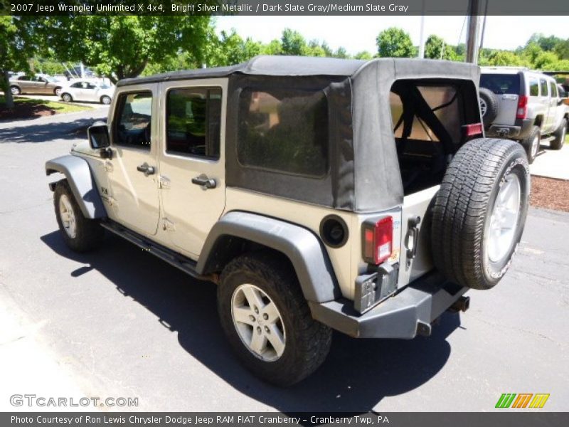 Bright Silver Metallic / Dark Slate Gray/Medium Slate Gray 2007 Jeep Wrangler Unlimited X 4x4