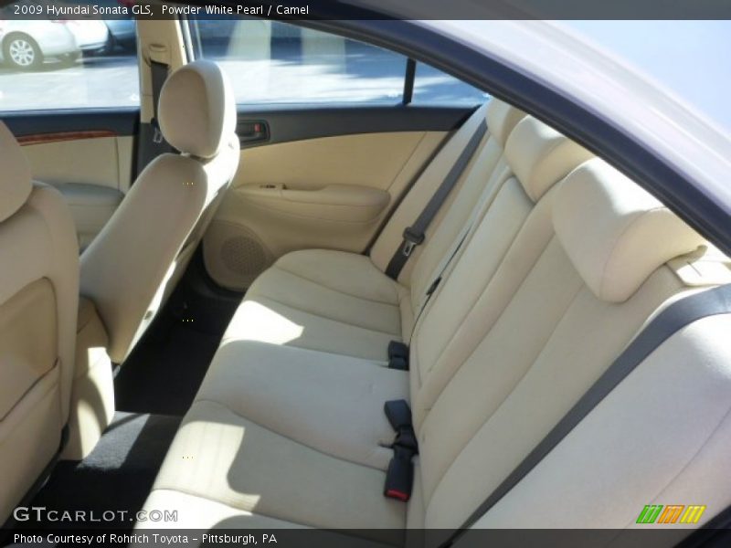 Powder White Pearl / Camel 2009 Hyundai Sonata GLS