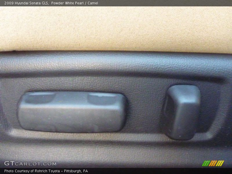 Powder White Pearl / Camel 2009 Hyundai Sonata GLS