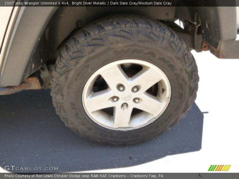 Bright Silver Metallic / Dark Slate Gray/Medium Slate Gray 2007 Jeep Wrangler Unlimited X 4x4