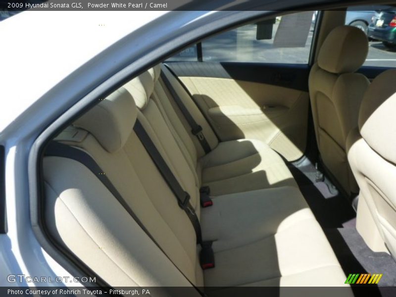 Powder White Pearl / Camel 2009 Hyundai Sonata GLS