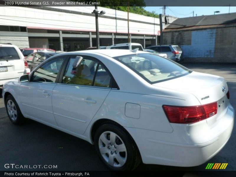 Powder White Pearl / Camel 2009 Hyundai Sonata GLS