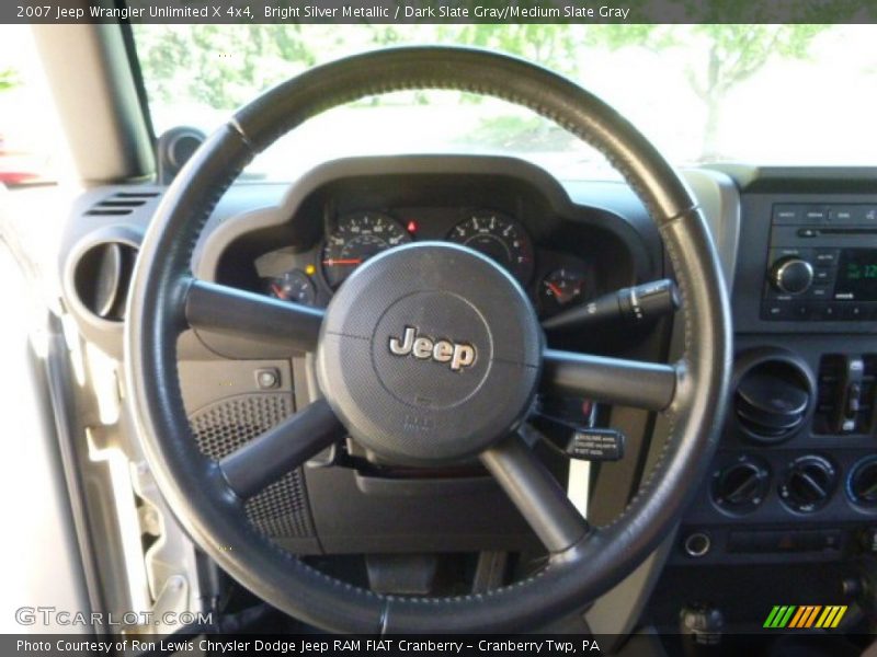 Bright Silver Metallic / Dark Slate Gray/Medium Slate Gray 2007 Jeep Wrangler Unlimited X 4x4