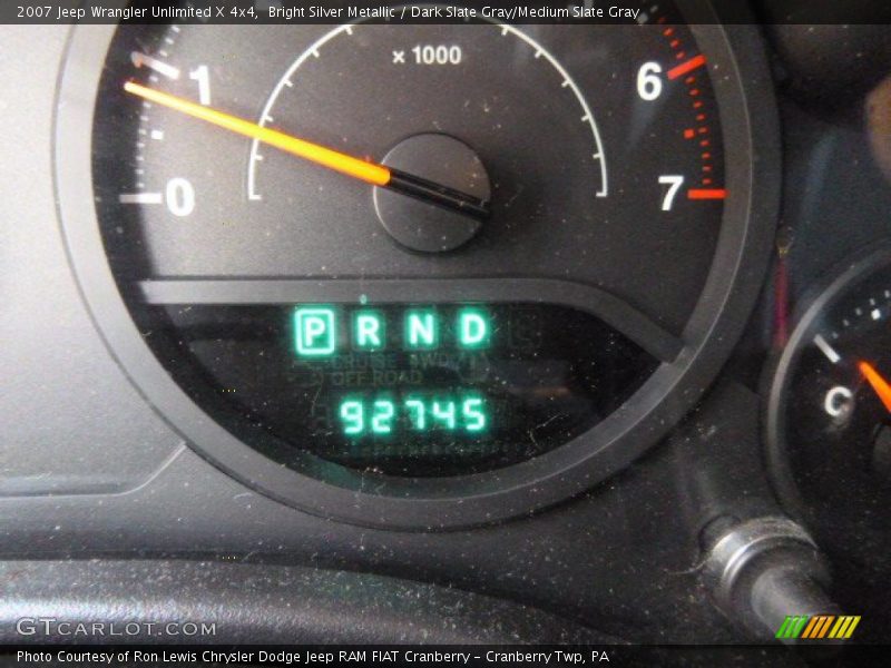 Bright Silver Metallic / Dark Slate Gray/Medium Slate Gray 2007 Jeep Wrangler Unlimited X 4x4