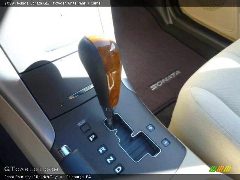Powder White Pearl / Camel 2009 Hyundai Sonata GLS
