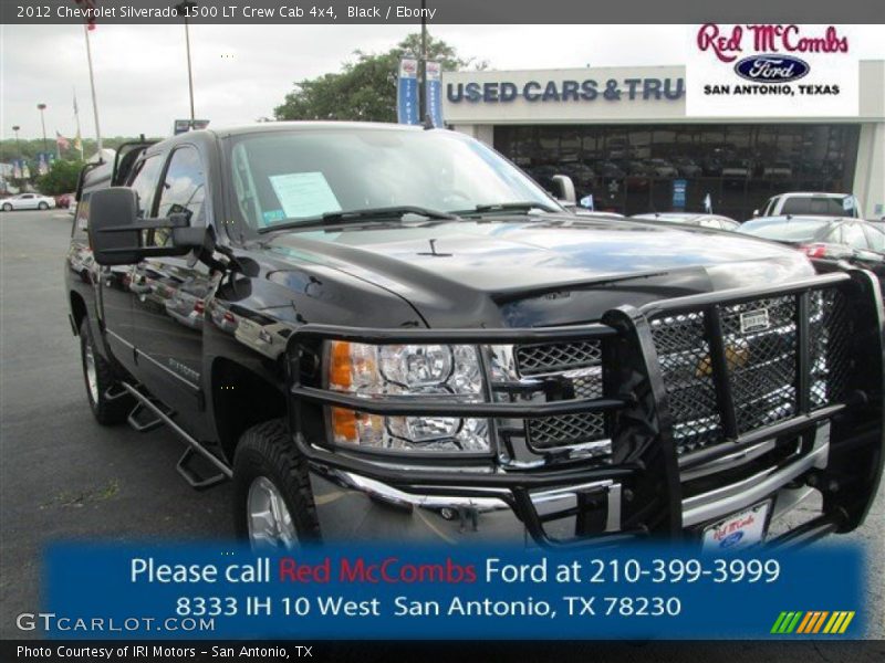 Black / Ebony 2012 Chevrolet Silverado 1500 LT Crew Cab 4x4