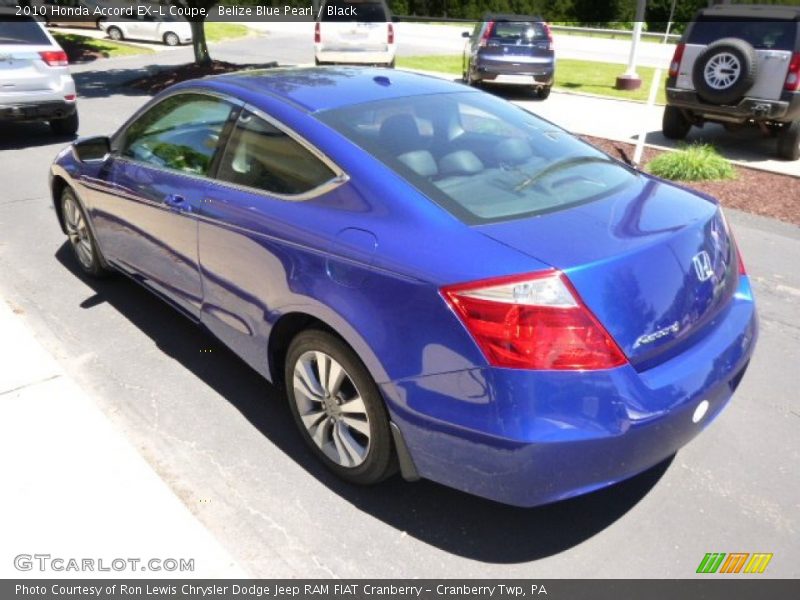 Belize Blue Pearl / Black 2010 Honda Accord EX-L Coupe