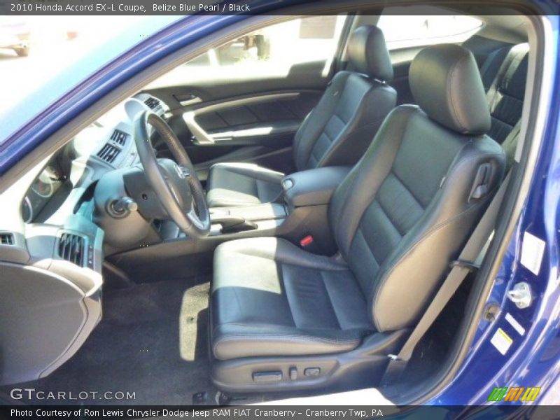 Belize Blue Pearl / Black 2010 Honda Accord EX-L Coupe