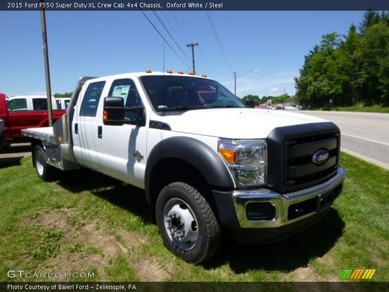 Oxford White / Steel 2015 Ford F550 Super Duty XL Crew Cab 4x4 Chassis
