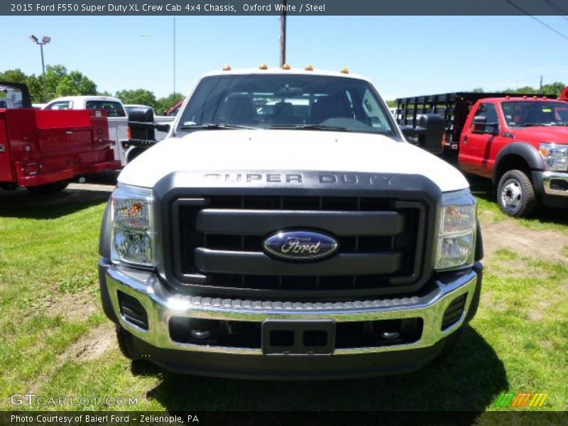 Oxford White / Steel 2015 Ford F550 Super Duty XL Crew Cab 4x4 Chassis