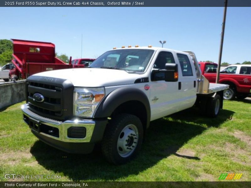 Oxford White / Steel 2015 Ford F550 Super Duty XL Crew Cab 4x4 Chassis