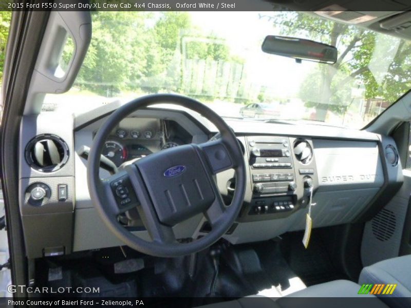 Oxford White / Steel 2015 Ford F550 Super Duty XL Crew Cab 4x4 Chassis