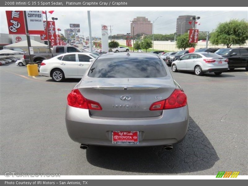 Platinum Graphite Gray / Graphite 2008 Infiniti G 35 S Sport Sedan