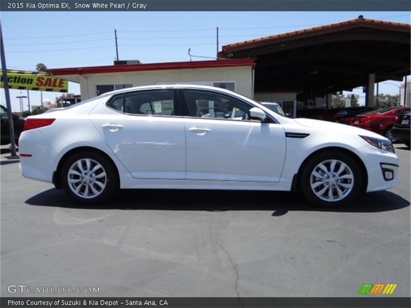Snow White Pearl / Gray 2015 Kia Optima EX