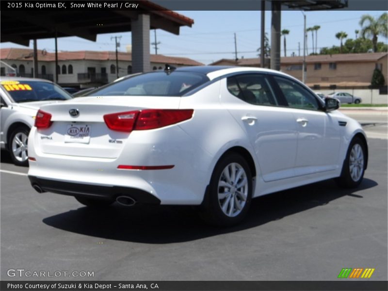 Snow White Pearl / Gray 2015 Kia Optima EX