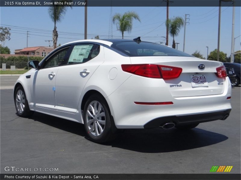 Snow White Pearl / Gray 2015 Kia Optima EX