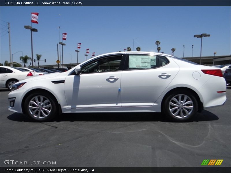 Snow White Pearl / Gray 2015 Kia Optima EX