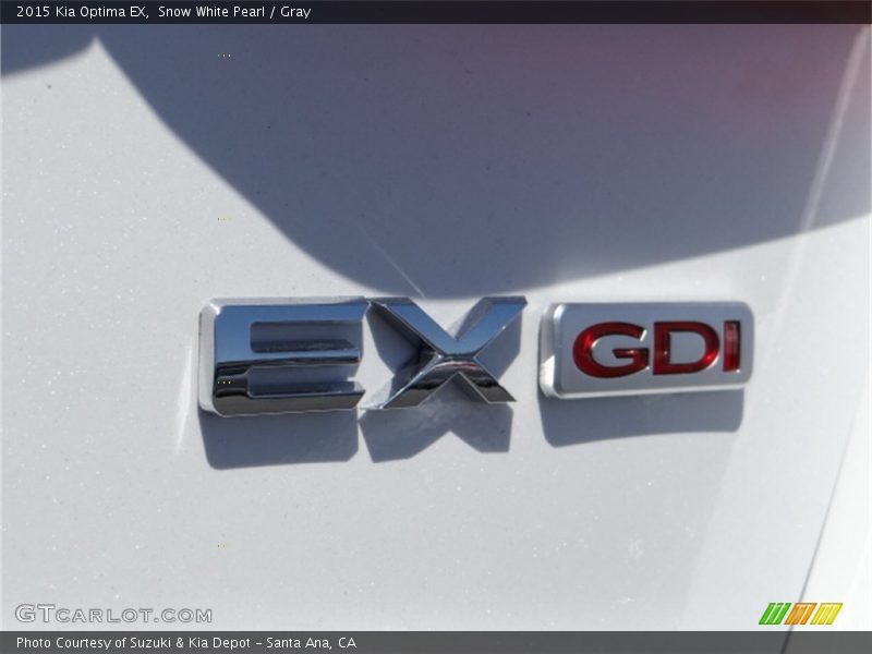 Snow White Pearl / Gray 2015 Kia Optima EX