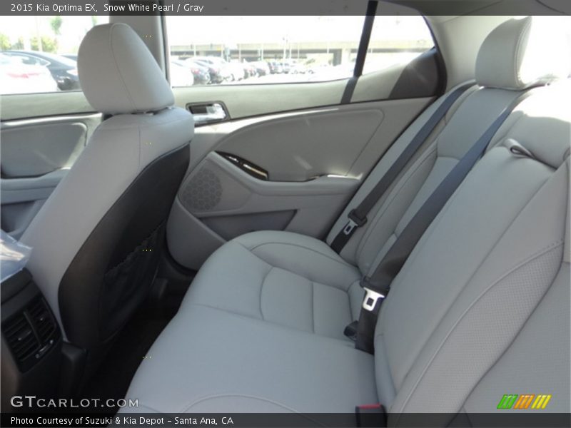 Snow White Pearl / Gray 2015 Kia Optima EX