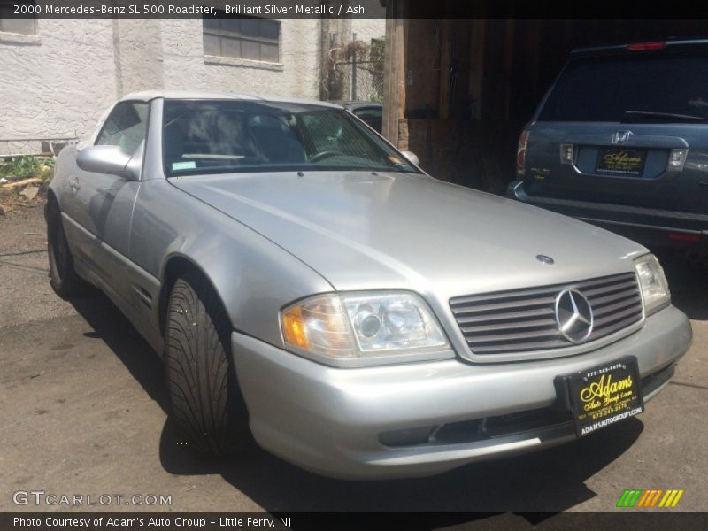 Brilliant Silver Metallic / Ash 2000 Mercedes-Benz SL 500 Roadster