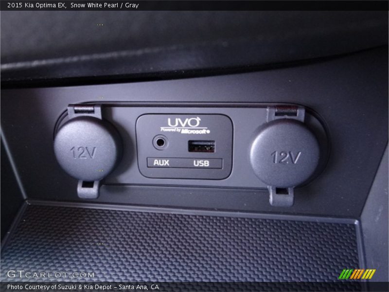 Snow White Pearl / Gray 2015 Kia Optima EX
