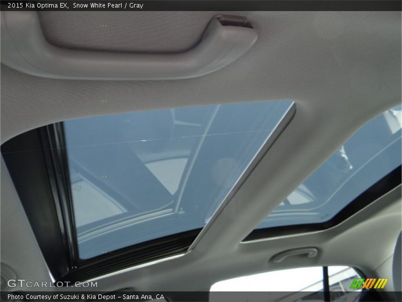 Snow White Pearl / Gray 2015 Kia Optima EX