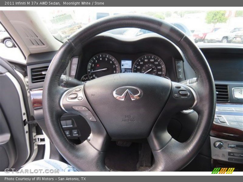Moonlight White / Stone 2011 Infiniti M 37x AWD Sedan