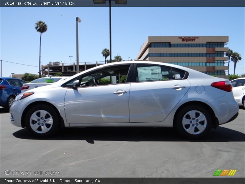 Bright Silver / Black 2014 Kia Forte LX