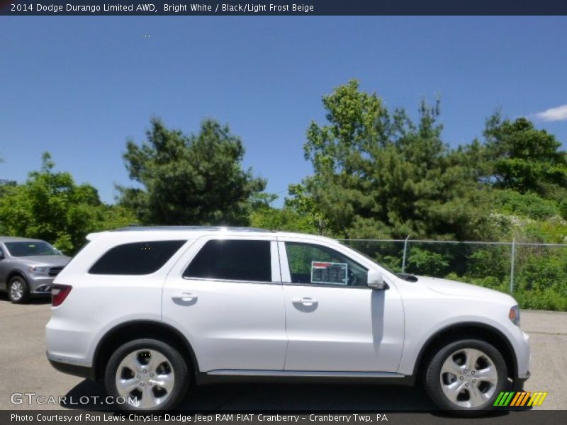 Bright White / Black/Light Frost Beige 2014 Dodge Durango Limited AWD
