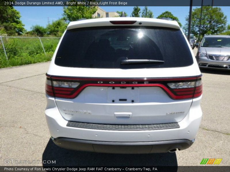Bright White / Black/Light Frost Beige 2014 Dodge Durango Limited AWD