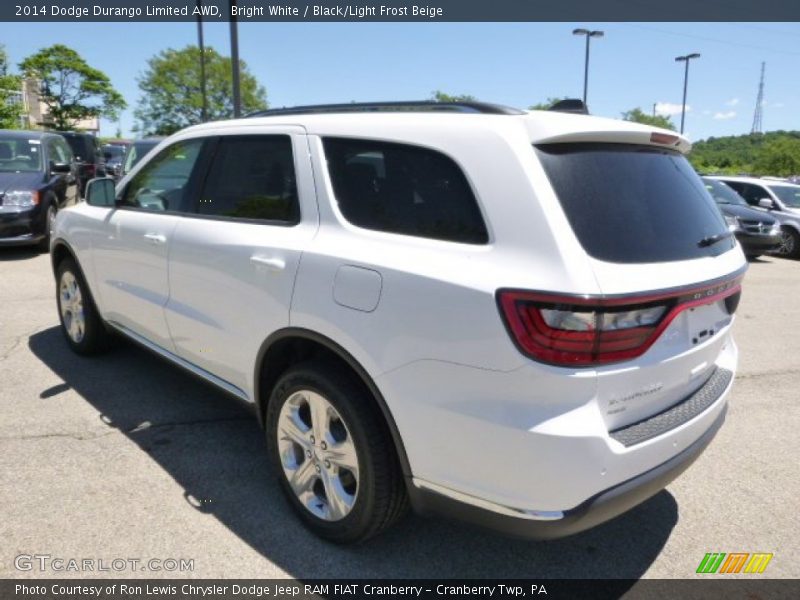 Bright White / Black/Light Frost Beige 2014 Dodge Durango Limited AWD