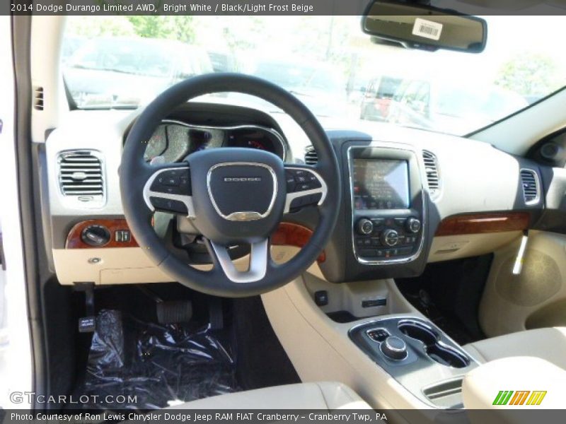 Bright White / Black/Light Frost Beige 2014 Dodge Durango Limited AWD