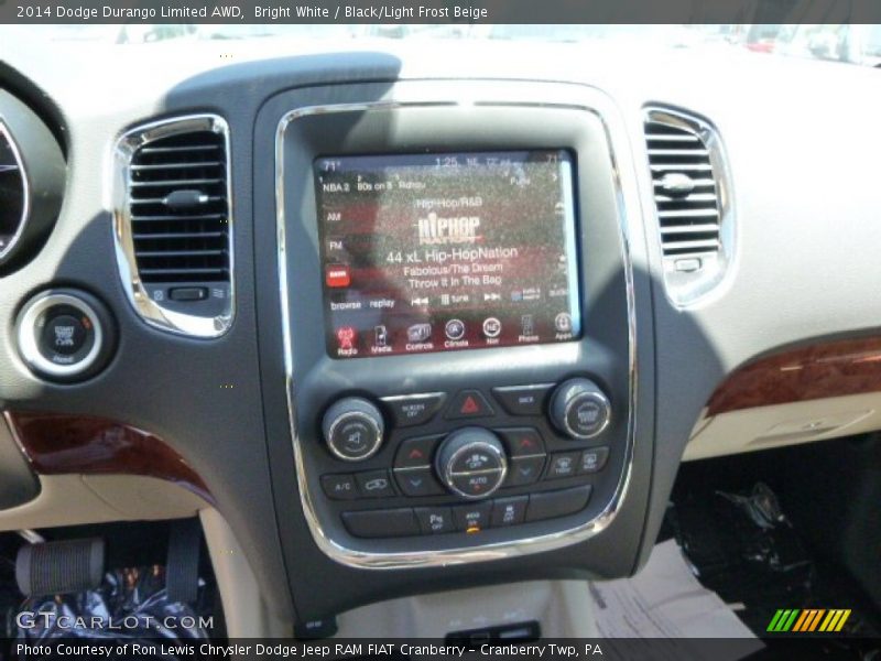 Bright White / Black/Light Frost Beige 2014 Dodge Durango Limited AWD