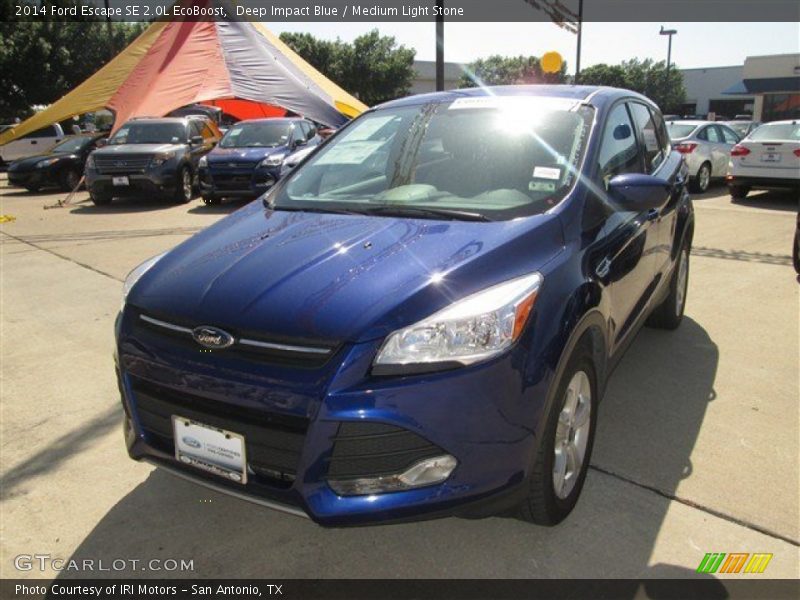 Deep Impact Blue / Medium Light Stone 2014 Ford Escape SE 2.0L EcoBoost