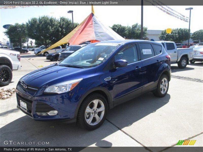 Deep Impact Blue / Medium Light Stone 2014 Ford Escape SE 2.0L EcoBoost