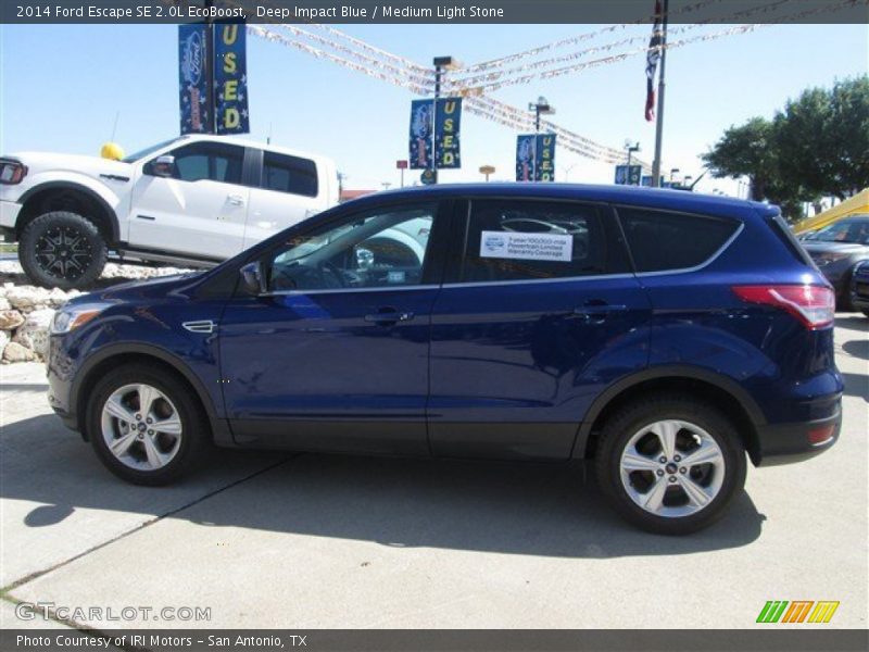 Deep Impact Blue / Medium Light Stone 2014 Ford Escape SE 2.0L EcoBoost