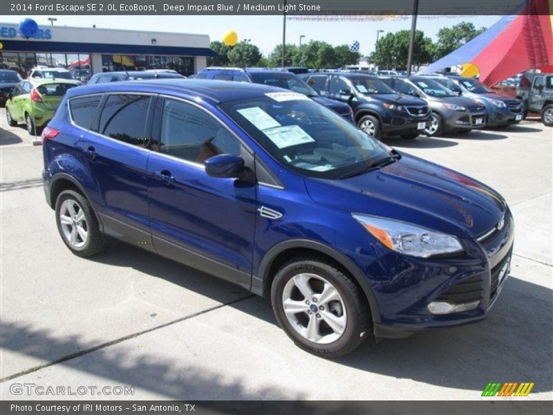 Deep Impact Blue / Medium Light Stone 2014 Ford Escape SE 2.0L EcoBoost