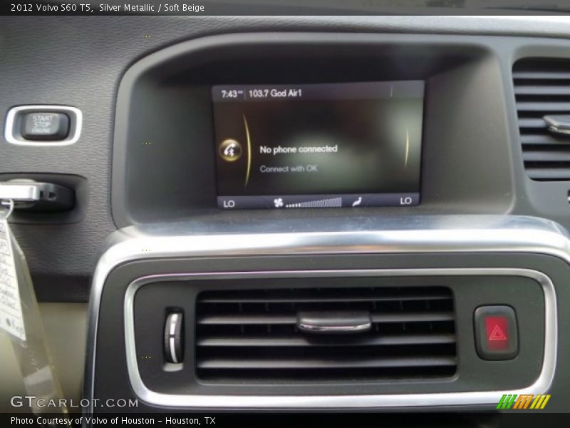 Silver Metallic / Soft Beige 2012 Volvo S60 T5