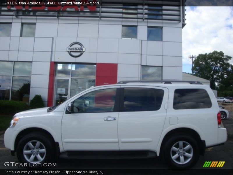 Blizzard White / Almond 2011 Nissan Armada SV 4WD