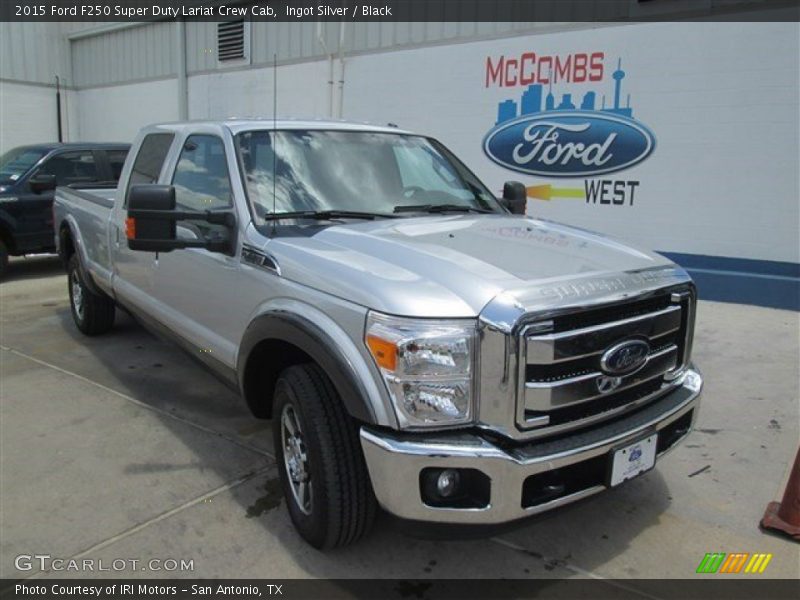 Ingot Silver / Black 2015 Ford F250 Super Duty Lariat Crew Cab