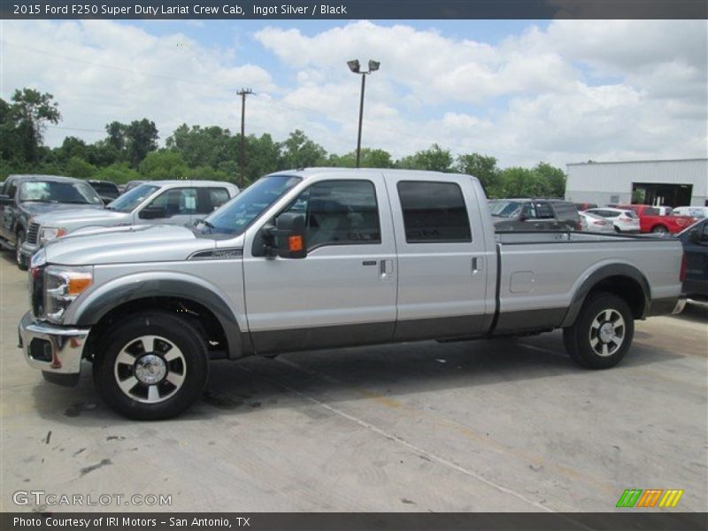 Ingot Silver / Black 2015 Ford F250 Super Duty Lariat Crew Cab